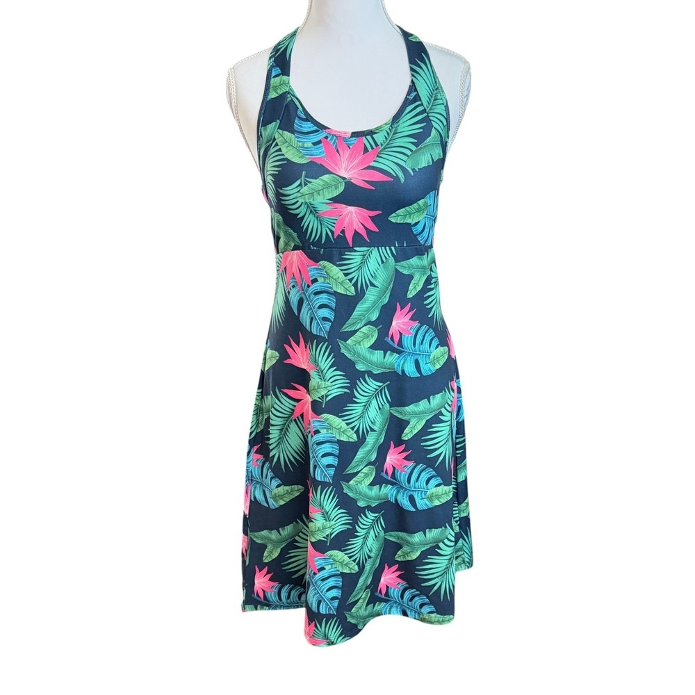 Kyodan Outdoor Racerback A Line Athletic Dress Size S Tropical Activewear Bold